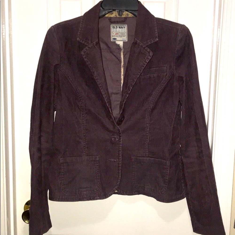Old Navy purple Corduroy Blazer Jacket Small